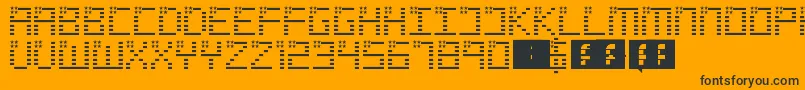 Spangled Font – Black Fonts on Orange Background