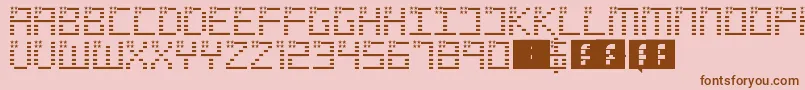 Spangled Font – Brown Fonts on Pink Background