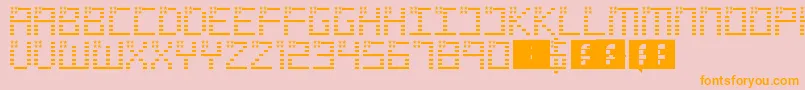 Spangled Font – Orange Fonts on Pink Background