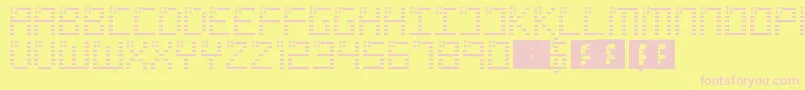 Spangled Font – Pink Fonts on Yellow Background