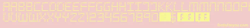 Spangled Font – Yellow Fonts on Pink Background