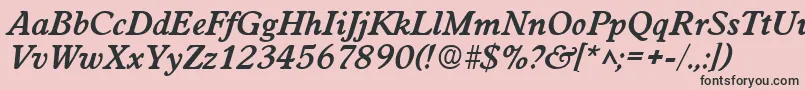 WorcesterBoldItalic Font – Black Fonts on Pink Background