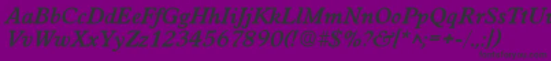 フォントWorcesterBoldItalic – 紫の背景に黒い文字