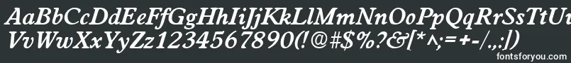 WorcesterBoldItalic Font – White Fonts on Black Background