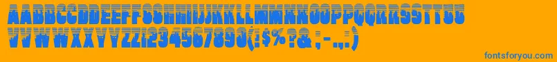 WillBold Font – Blue Fonts on Orange Background