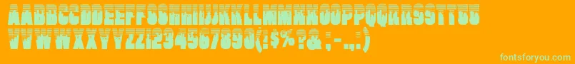 WillBold Font – Green Fonts on Orange Background