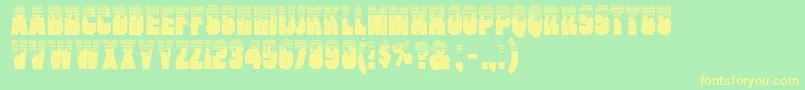 WillBold Font – Yellow Fonts on Green Background