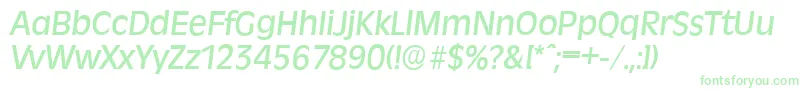 RavennaserialMediumItalic Font – Green Fonts on White Background