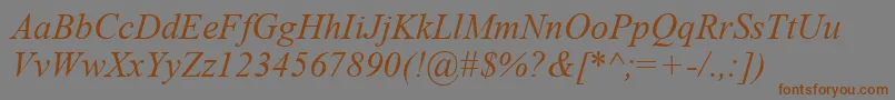 Timeski Font – Brown Fonts on Gray Background