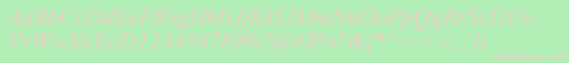 Timeski Font – Pink Fonts on Green Background