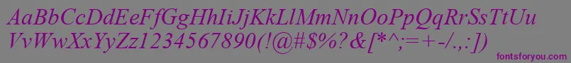 Timeski Font – Purple Fonts on Gray Background