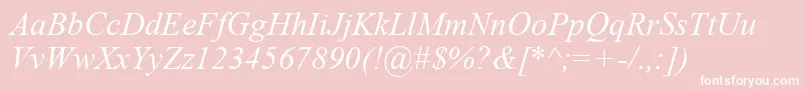 Timeski Font – White Fonts on Pink Background