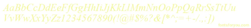 Шрифт Timeski – жёлтые шрифты