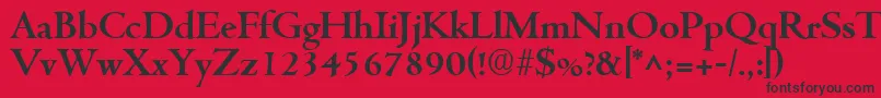 CentusBold Font – Black Fonts on Red Background