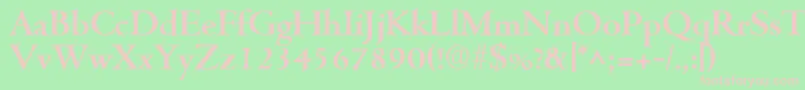 CentusBold Font – Pink Fonts on Green Background