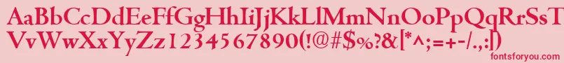 CentusBold Font – Red Fonts on Pink Background