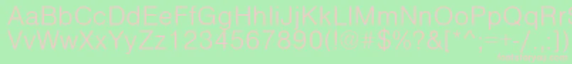 Vantalight Font – Pink Fonts on Green Background