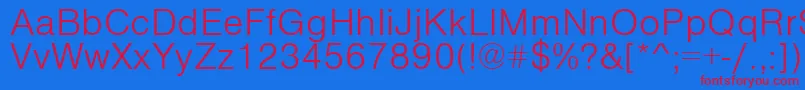 Vantalight Font – Red Fonts on Blue Background