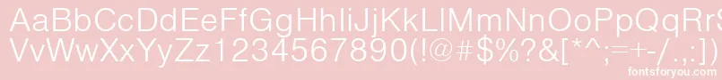 Vantalight Font – White Fonts on Pink Background