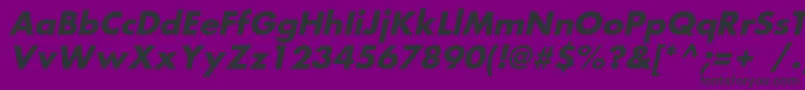 Шрифт FortunecBolditalic – чёрные шрифты на фиолетовом фоне