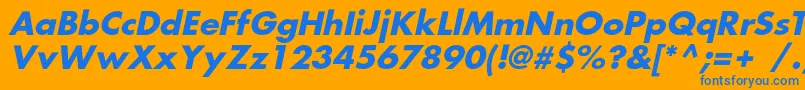 FortunecBolditalic Font – Blue Fonts on Orange Background