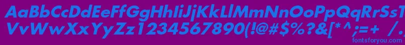 FortunecBolditalic Font – Blue Fonts on Purple Background