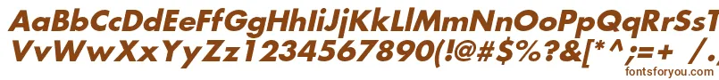 FortunecBolditalic-fontti – ruskeat fontit valkoisella taustalla