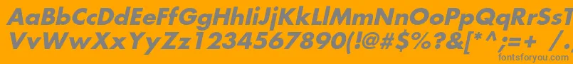 フォントFortunecBolditalic – オレンジの背景に灰色の文字