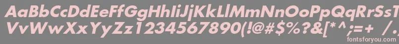 FortunecBolditalic Font – Pink Fonts on Gray Background