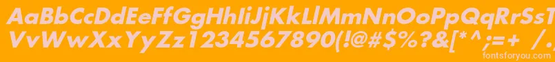 FortunecBolditalic Font – Pink Fonts on Orange Background