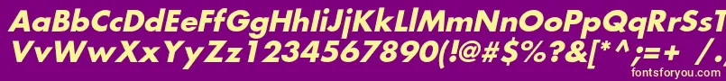 FortunecBolditalic Font – Yellow Fonts on Purple Background