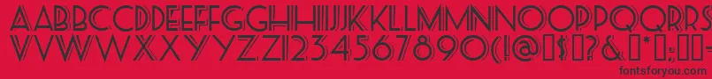 Posteretro Font – Black Fonts on Red Background