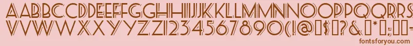 Posteretro Font – Brown Fonts on Pink Background