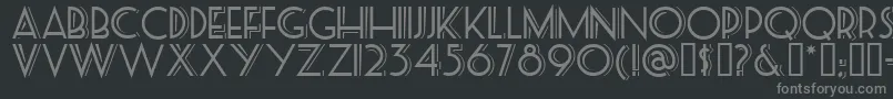 Posteretro Font – Gray Fonts on Black Background