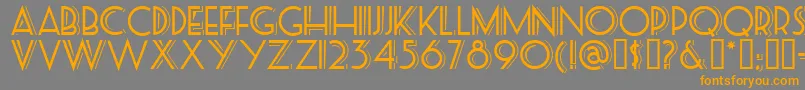 Posteretro-Schriftart – Orangefarbene Schriften auf grauem Hintergrund