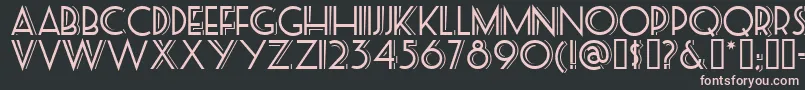 Posteretro-Schriftart – Rosa Schriften auf schwarzem Hintergrund
