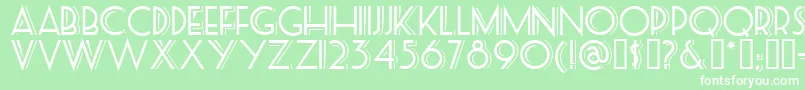 Posteretro Font – White Fonts on Green Background