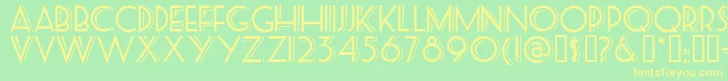 More about Posteretro Font Posteretro Font – Yellow Fonts on Green Background