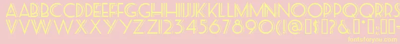 Posteretro Font – Yellow Fonts on Pink Background