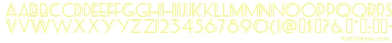 Czcionka Posteretro – żółte czcionki