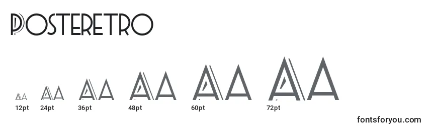 Posteretro Font Sizes