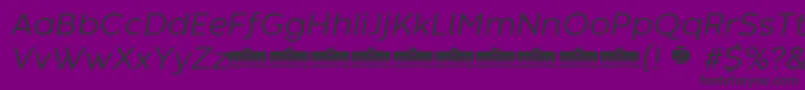 Шрифт CodecWarmNewsItalicTrial – чёрные шрифты на фиолетовом фоне