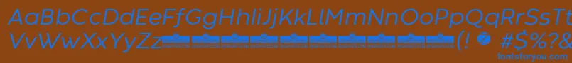 CodecWarmNewsItalicTrial Font – Blue Fonts on Brown Background