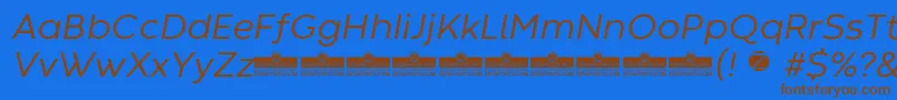 CodecWarmNewsItalicTrial Font – Brown Fonts on Blue Background
