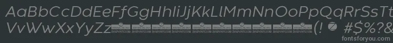 CodecWarmNewsItalicTrial Font – Gray Fonts on Black Background