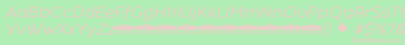 CodecWarmNewsItalicTrial-Schriftart – Rosa Schriften auf grünem Hintergrund