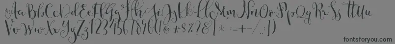 Cestlaisabellyalt Font – Black Fonts on Gray Background
