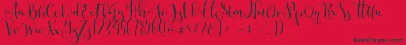 Cestlaisabellyalt Font – Black Fonts on Red Background