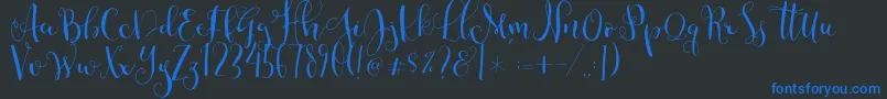Cestlaisabellyalt Font – Blue Fonts on Black Background