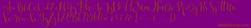 Cestlaisabellyalt Font – Brown Fonts on Purple Background